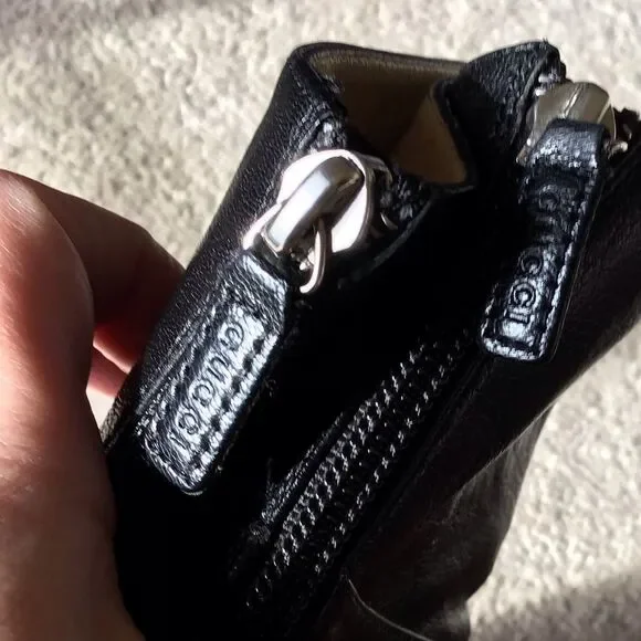 GUCCI Vintage Black Leather Ankle Heeled Boots - Picture 4 of 10